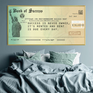 Success Rent Canvas Art Clock Canvas