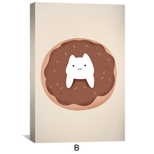 Sugar and Paws Canvas Art B / 12 x 18in / Canvas Clock Canvas