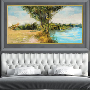 Summer's Edge Reflection Canvas Art Clock Canvas