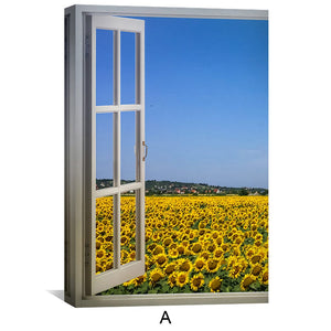 Sunflower Fields Canvas Art Clock Canvas