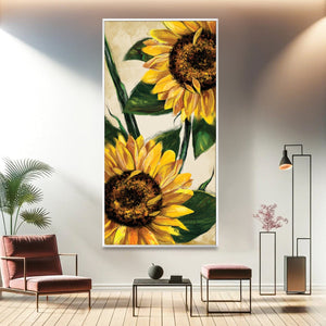 Sunlit Bloom Canvas Art Clock Canvas
