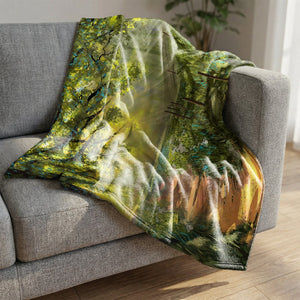 Sunlit Sanctuary Blanket Blanket Clock Canvas