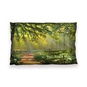 Sunlit Sanctuary Cushion Cushion 13 x 19in Clock Canvas