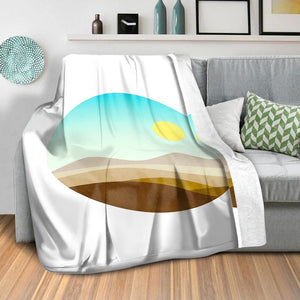 Sunny Plains A Blanket Blanket Clock Canvas