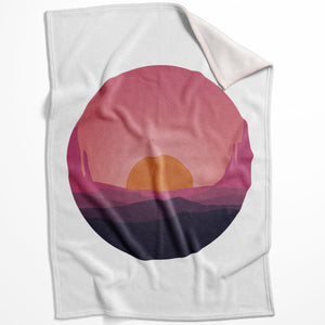 Sunny Plains B Blanket Blanket 75 x 100cm Clock Canvas