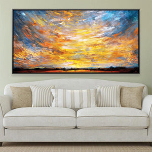 Sunset Crescendo Canvas Art Clock Canvas