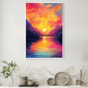 Sunset Mirage Canvas Art Clock Canvas