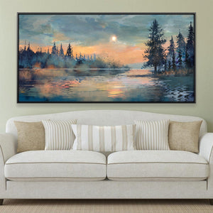Sunset Reverberation Canvas Art 20 x 10in / Canvas Clock Canvas