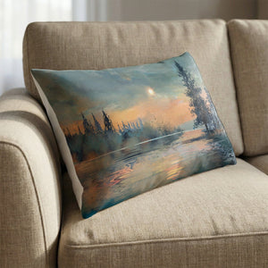 Sunset Reverberation Cushion Cushion 13 x 19in Clock Canvas