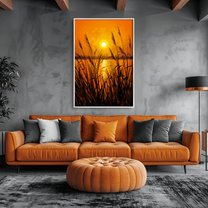 Sunset Silhouettes Canvas Art Clock Canvas