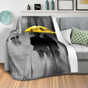 Sunshine In The Rain Blanket Blanket Clock Canvas