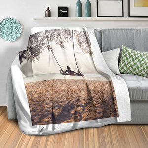 Swinging Beach Blanket Blanket Clock Canvas