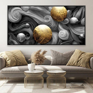 Swirling Spheres Canvas Art Clock Canvas