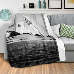 Sydney Opera House Blanket Blanket Clock Canvas