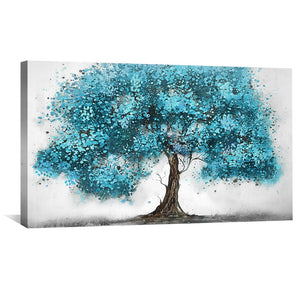 Teal Sap Canvas Art Clock Canvas