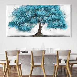 Teal Sap Canvas Art Clock Canvas