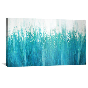 Teal Transition Canvas Art Clock Canvas