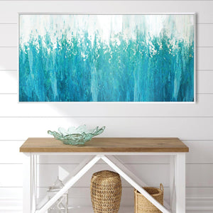 Teal Transition Canvas Art Clock Canvas