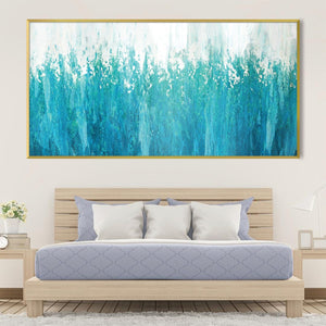 Teal Transition Canvas Art Clock Canvas