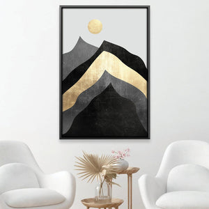 Textured Mountain Collage Canvas Art Clock Canvas