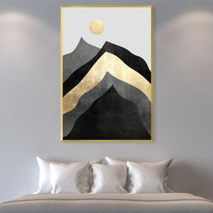 Textured Mountain Collage Canvas Art Clock Canvas