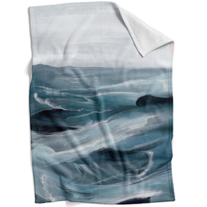 The Brushed Ocean A Blanket Blanket Clock Canvas