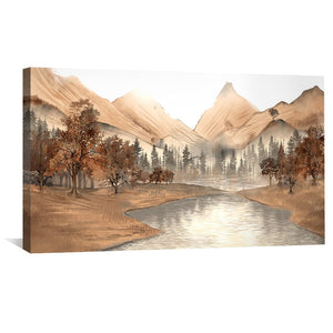 The Emberwood Trail Canvas Art Clock Canvas