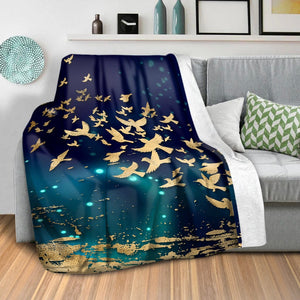 The Golden Array C Blanket Blanket Clock Canvas
