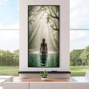 The Green Calm Canvas Art Clock Canvas