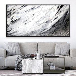 The Grey Symphony Canvas Art 50 x 25cm / Framed Prints Clock Canvas