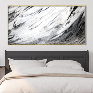 The Grey Symphony Canvas Art Clock Canvas