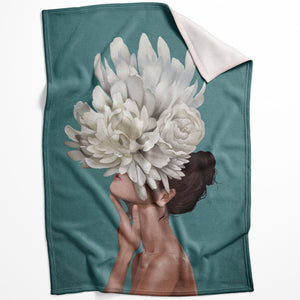 The Hidden Woman A Blanket Blanket 75 x 100cm Clock Canvas