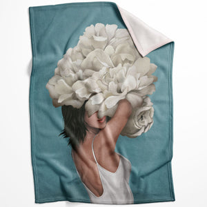 The Hidden Woman B Blanket Blanket 75 x 100cm Clock Canvas