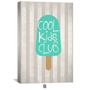 The Ice Club Canvas Art B / 12 x 18in / Canvas Clock Canvas