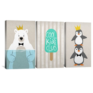 The Ice Club Canvas Art Clock Canvas