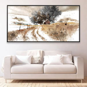 The Long Way Home Canvas Art 20 x 10in / Canvas Clock Canvas
