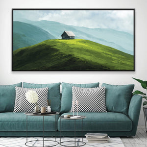 The Quiet Green Canvas Art 20 x 10in / Canvas Clock Canvas