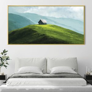 The Quiet Green Canvas Art Clock Canvas