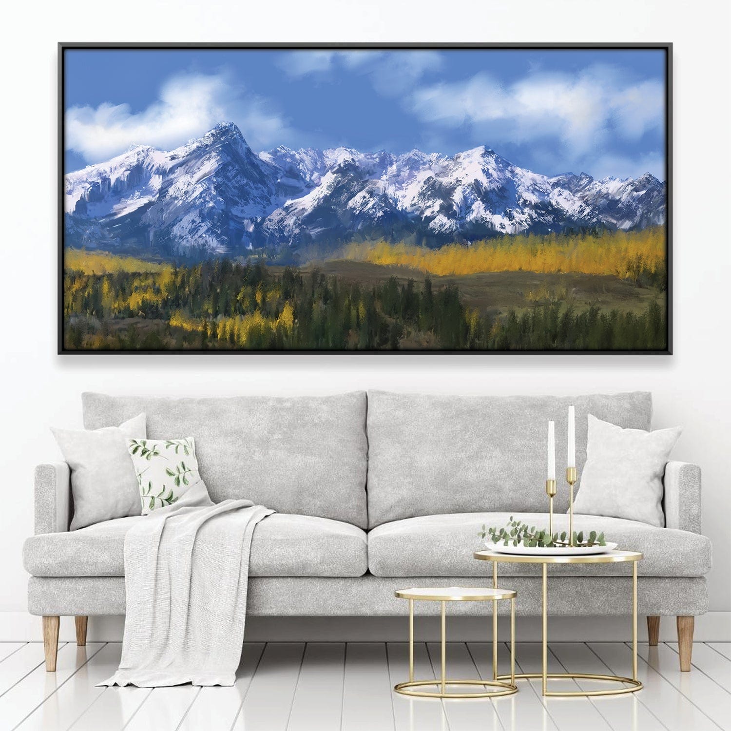 The Rockies Canvas Art Clock Canvas