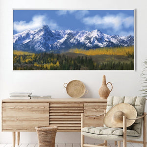 The Rockies Canvas Art Clock Canvas