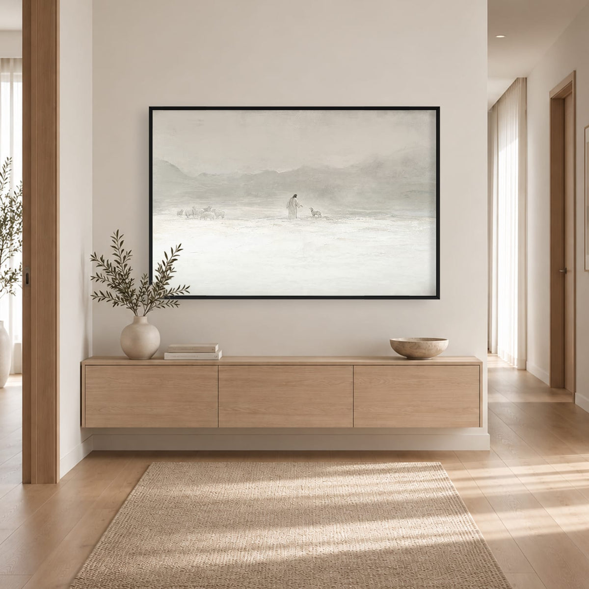 The Shepherd’s Gentle Call Canvas Art Clock Canvas