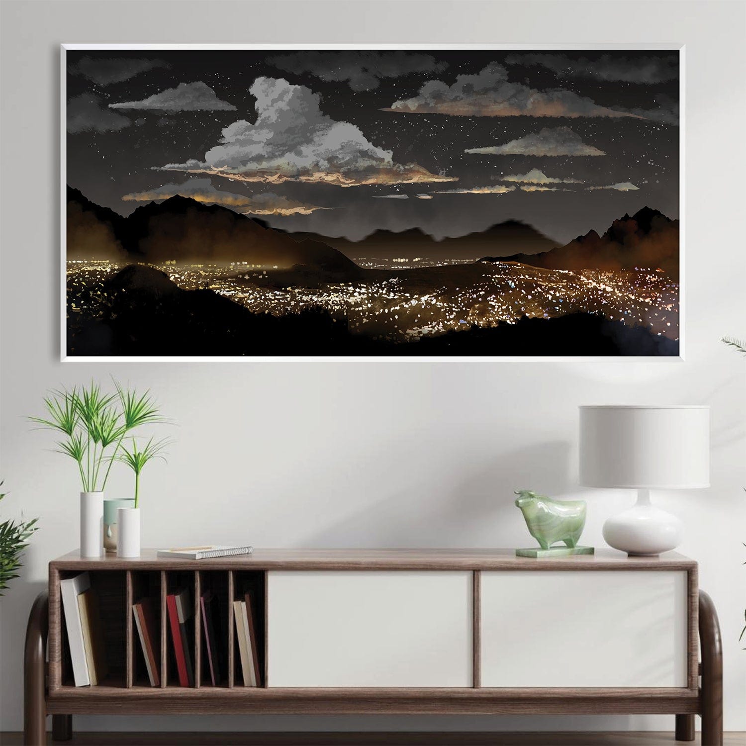 The Sleeping City Canvas Art Clock Canvas