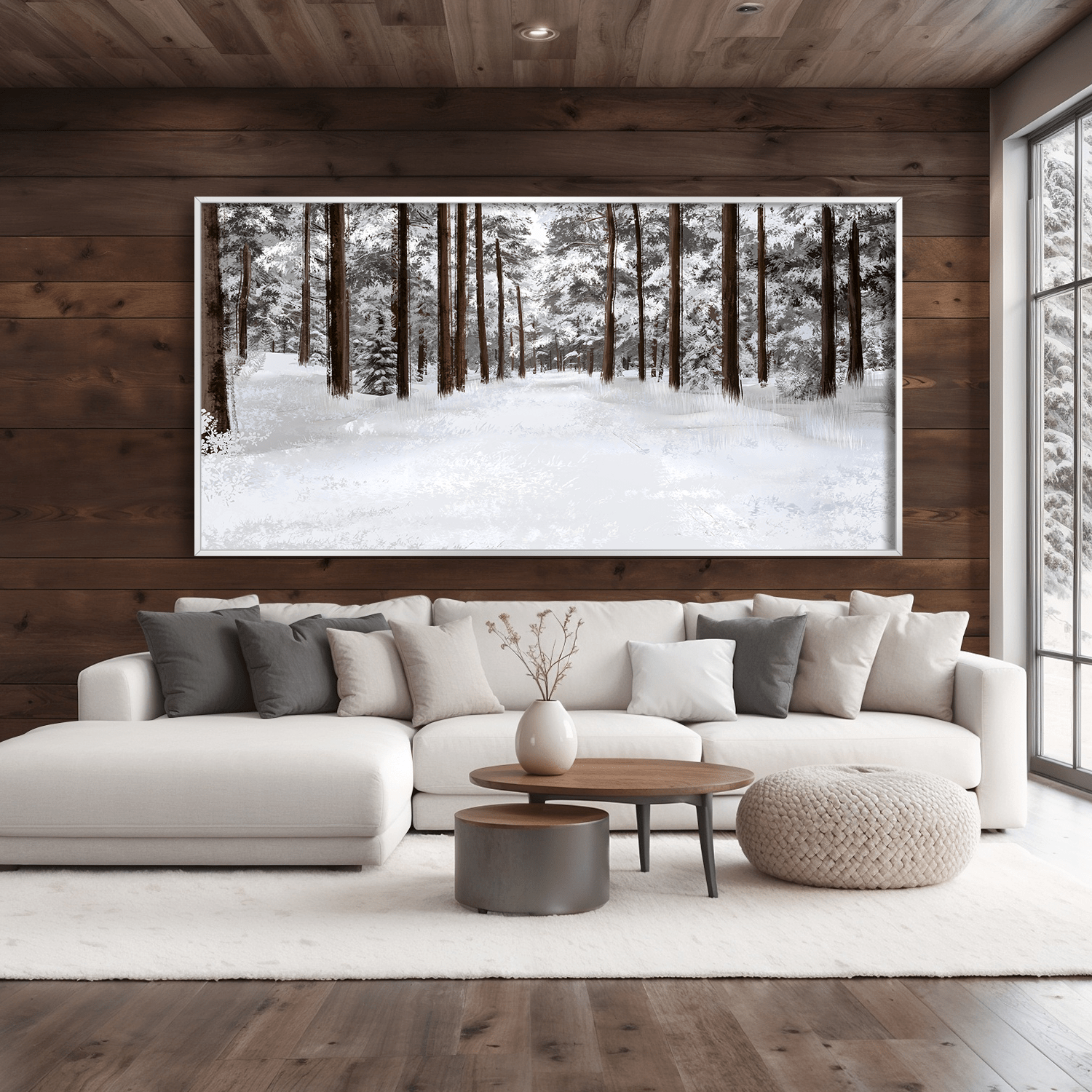 The Still White Canvas Art Clock Canvas