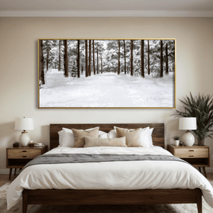 The Still White Canvas Art Clock Canvas