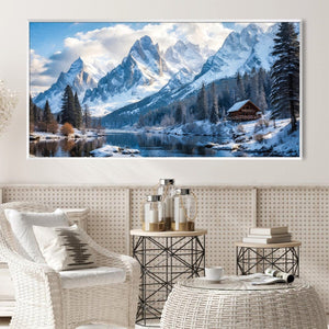 The Stillness of Snow Canvas Art Clock Canvas