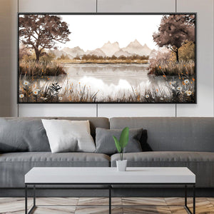 The View Beyond Silence Canvas Art 20 x 10in / Canvas Clock Canvas