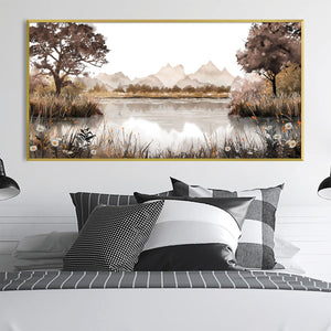 The View Beyond Silence Canvas Art Clock Canvas