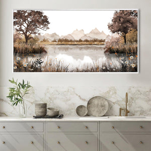 The View Beyond Silence Canvas Art Clock Canvas