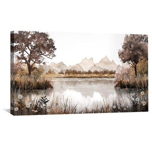 The View Beyond Silence Canvas Art Clock Canvas