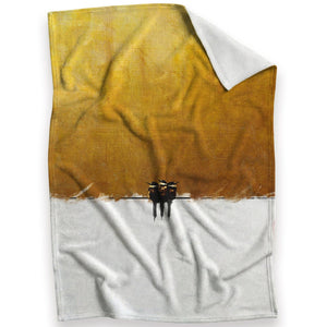 Three Little Birds Blanket Blanket 30 x 40in Clock Canvas